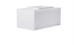 ASTRA-FORM Тумба подвесная Фрейм 90см 1ящ белый мат., раковина Антарес бел глянц, столешница Solid белый мат. 4631177715358