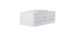 ASTRA-FORM Тумба подвесная Классик 100см 1ящ белый мат., раковина Ретро бел глянц, столешница Solid белый мат. 4631177715655