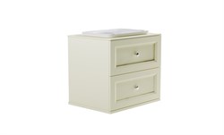 ASTRA-FORM Тумба подвесная Классик 80см 2ящ RAL1013 мат., раковина Ретро бел глянц, столешница Solid в цвете 4631177715754