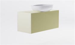 ASTRA-FORM Тумба подвесная М-40 Slim 90см 1ящ RAL1013 мат./волна, раковина Атрия бел гл, столешница Solid в цвете 4631177716058