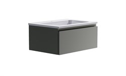 ASTRA-FORM Нижний шкаф Альфа 70 с 1 ящиком серо-бежевый (NCS S 3502-Y матовый) + Раковина "Альфа 70" 03060003ncss3502-y+04010006