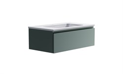 ASTRA-FORM Нижний шкаф Альфа 90 с 1 ящиком зеленый (NCS S 3005-B80G матовый) +  Раковина "Альфа 90" 03060006ncss3005-b80g+04010008