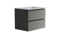 ASTRA-FORM Нижний шкаф Альфа 70 с 2 ящиками серо-бежевый (NCS S 3502-Y матовый) + Раковина "Альфа 70" 03060004ncss3502-y+04010006