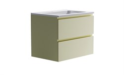 ASTRA-FORM Нижний шкаф Альфа 70 с 2 ящиками бежевый (RAL1013 матовый) + Раковина "Альфа 70" 03060004ral1013+04010006