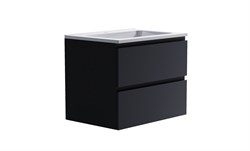 ASTRA-FORM Нижний шкаф Альфа 70 с 2 ящиками темно-серый (RAL7024 матовый) + Раковина "Альфа 70" 03060004ral7024+04010006