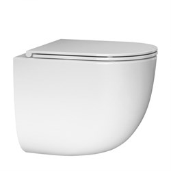 ABBER Унитаз Bequem AC1132TC подвесной белый, безободковый, смыв торнадо, с закрытым дном AC1132TC