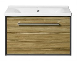 AQUATON Тумба под раковину Мерида 80 new антрацит/эбони светлый 1A232501MFAN0