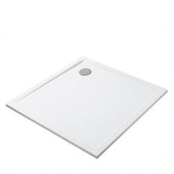 AQUATON Душевой поддон из литьевого мрамора Калифорния М 90х90 квадратный белый 1A737536CA010 1A737536CA010