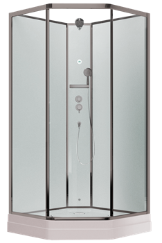 TIMO Premium ILMA 701 душевая кабина с крышей, хамам и стульчиком 100*100*225 ILMA701-roof-701-T-STILMA-T-CH/C