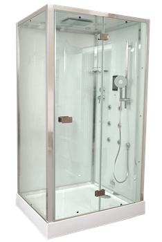 TIMO Premium PURO душевая кабина (90*120*220), шт, стульчик прозрачный H-511L-T-CH/C