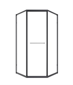 TIMO Душевой угол TTSS-100/03C-8L, раздвиж 1000*1000*2000, проф черный, стекло проз 8 мм T35L
