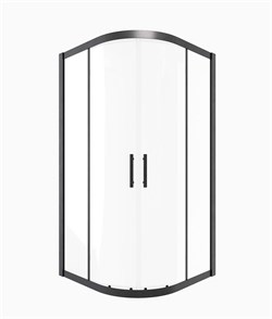 TIMO Душевой угол TPSS-90/03C-8, раздвиж 900*900*2000, проф черный, стекло проз 8 мм T46