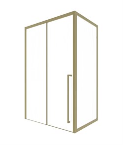 TIMO Душевая дверь TDSS-130/17C-8R, раздвиж 1300*2000, проф матовое золото + торцевое стекло TSS-1000/17C-8 1000*2000, проф матовое золото T53R+T63