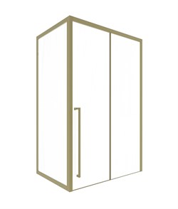 TIMO Душевая дверь TDSS-150/17C-8L, раздвиж 1500*2000, проф матовое золото + торцевое стекло TSS-900/17C-8 900*2000, проф матовое золото T55L+T62