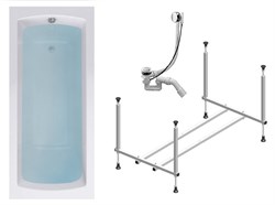 TIMO Комплект Акриловая ванна RITTA16570 1650*700*580+Каркас+Слив-перелив RITTA16570-KT16-SPV1505