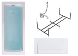 TIMO Комплект Акриловая ванна RITTA1760 1700*600*580+Каркас+Слив-перелив+Фронтальная панель RITTA1760-KT17S-SPV1505-FPE17S