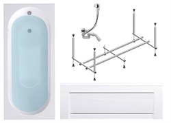 TIMO Комплект Акриловая ванна ROHA1470 140*70*58+каркас+слив-перелив+фронтальная панель ROHA1470-KT14-SPV1505-FP14S