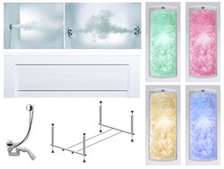 TIMO Комплект Акриловая ванна RITTA1570 150*70*63+Каркас + Слив-перелив+Гидромассаж 6 форсунок+Гидромассаж спины 3 форсунки+Хромотерапия+Фронтальная панель RITTA1570-KT15-SPV1505-T-CM-T-BM-T-CT-FP15H