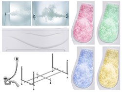 TIMO Комплект Акриловая ванна VINO1590R 150*90*66+Каркас + Слив-перелив+Гидромассаж 6 форсунок+Гидромассаж спины 3 форсунки+Хромотерапия+Фронтальная панель VINO1590R-KTVINO15-SPV1505-T-CM-T-BM-T-CT-FPVINO15R