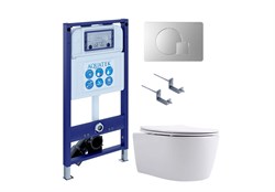 AQUATEK SET ЕВРОПА New-068 4в1 (рама INS-0000025 +крепление KKI-0000002 +кнопка KDI-0000068 +унитаз AQ1106L-00 +тонкое сиденье с механиз) SET AQUATEK ЕВРОПА New-068 4в1