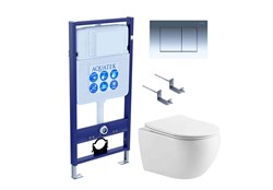 AQUATEK SET ЕВРОПА-AQ1190-010 (рама Standard INS-0000012,клавиша KDI-0000010, крепеж KKI-0000002+унитаз AQ1190T-00 с тонким сиденьем sc) SET AQUATEK ЕВРОПА-AQ1190-010
