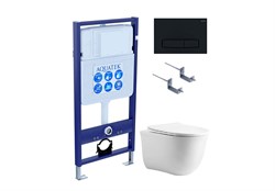 AQUATEK Set КЛАССИК cm (рама Standard INS-0000012 с звукоиз.прокладкой+крепеж KKI-0000002+кнопкаKDI-0000025+унитаз КЛАССИК AQ1112-00 с крышкой SET AQUATEK КЛАССИК cm-025 4в1