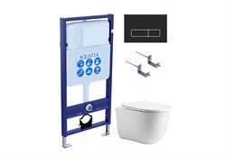 AQUATEK Set КЛАССИК cm (рама Standard INS-0000012 с звукоиз.прокладкой+крепеж KKI-0000002+кнопкаKDI-0000064+унитаз КЛАССИК AQ1112-00 с крышкой SET AQUATEK КЛАССИК cm-064 4в1