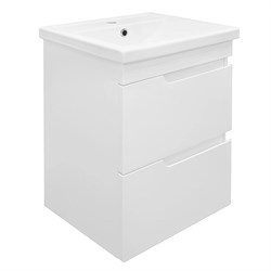 AZARIO Комплект Тумба KANTRI 50/2 500х400х650 подвесная, с раковиной Фостер 50, белый глянец (CS00097246) CS00097246