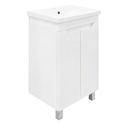 AZARIO Комплект Тумба KANTRI 50Н 500х400х870 напольная, с раковиной Фостер 50, белый глянец (CS00097247) CS00097247