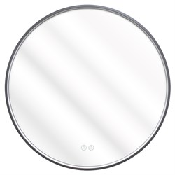 AZARIO Зеркало Димион D600, круглое, с подсветкой и диммером, 3 режима, сенсорный выключатель, с подогревом, серый матовый (АZ-LED010525) АZ-LED010525
