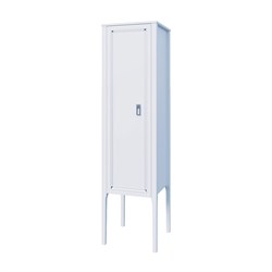 AZARIO Пенал напольный RIO 460х1800х460 левосторонний, ручка серебро, белый глянцевый (CS00096942) CS00096942