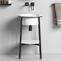 ABBER Консоль с керамической раковиной  Bequem AC2130MW белый матовый AC2130MW