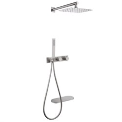 ABBER Душевая система Rund AF8750SP скрытого монтажа с изливом, термостат, сатин AF8750SP