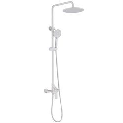 ABBER Душевая стойка Weiss Insel AF8020FWL без излива, белая матовая AF8020FWL