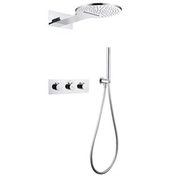 ABBER Душевая система Wasser Kreis AF8151 скрытого монтажа без излива, термостат, хром AF8151