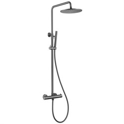 ABBER Душевая стойка Wasser Kreis AF8160NGL с термостатом без излива, никель AF8160NGL