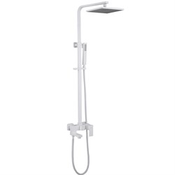 ABBER Душевая стойка Daheim AF8216WL с изливом, белая матовая AF8216WL