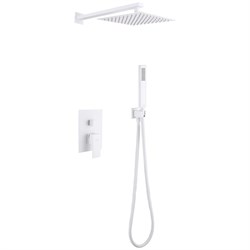 ABBER Душевая система Daheim AF8219W скрытого монтажа без излива, белая матовая AF8219W