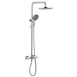 ABBER Душевая стойка Thermostat AF8516L с термостатом и изливом, хром AF8516L