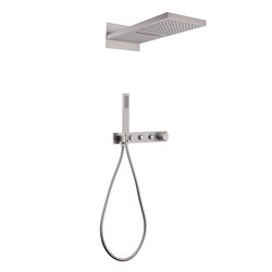 ABBER Душевая система Rund AF8752SP скрытого монтажа без излива, термостат, сатин AF8752SP
