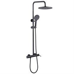 ABBER Душевая стойка Emotion AF8816BL с изливом, черный матовый AF8816BL