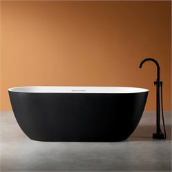 ABBER Ванна из искусственного камня Frankfurt AM9941BW черно-белая матовая AM9941BW