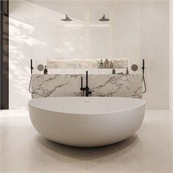 ABBER Ванна из искусственного камня Stein AS9608 белая матовая AS9608