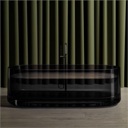 ABBER Прозрачная ванна Kristall AT9708Onyx черная AT9708Onyx