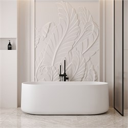 ABBER Ванна из искусственного камня Stein AS9607 белая матовая AS9607