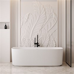 ABBER Ванна из искусственного камня Stein AS9630 белая матовая AS9630