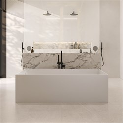 ABBER Ванна из искусственного камня Stein AS9642-1.8 белая матовая AS9642-1.8