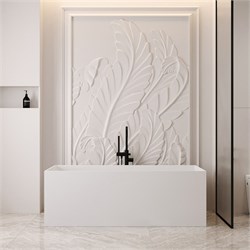 ABBER Ванна из искусственного камня Stein AS9640-1.7 белая матовая AS9640-1.7