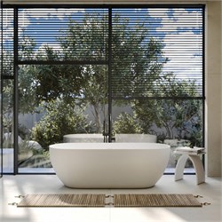 ABBER Ванна из искусственного камня Stein AS9613-1.6 белая матовая AS9613-1.6