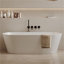 ABBER Ванна из искусственного камня Stein AS9622 белая матовая AS9622